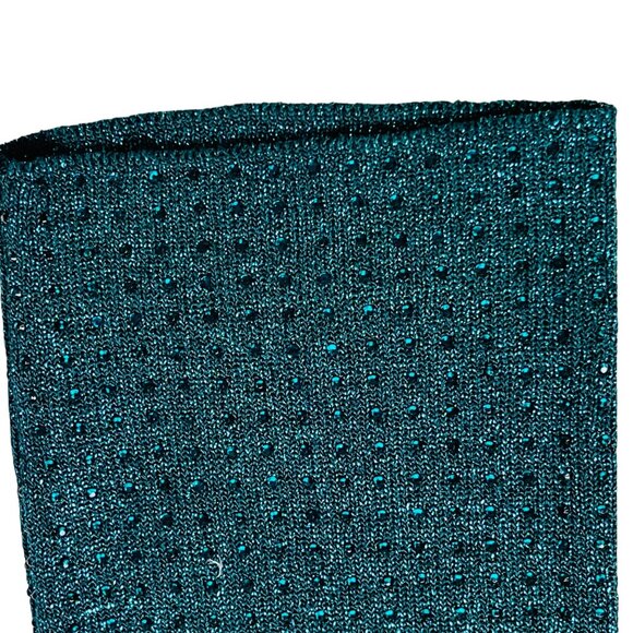 Twelfth Love Teal Metallic Long Sleeve Top Size M - Picture 5 of 10